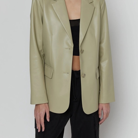 OAK + FORT Jackets & Blazers - OAK + FORT Sage Leather Jacket